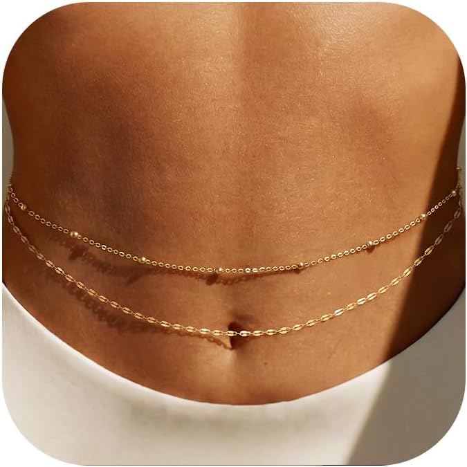 14K Gold Plated Waist Chain Wo - Body Jewelry Gold บทวิจารณ์และราคา