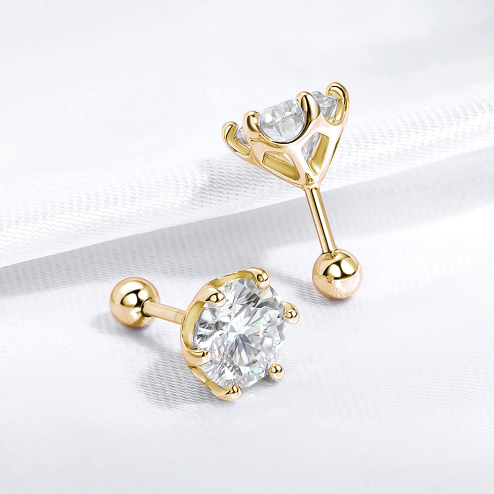 18K Gold Plated 0.2-2ct Moissa - Body Jewelry Diamond บทวิจารณ์และราคา